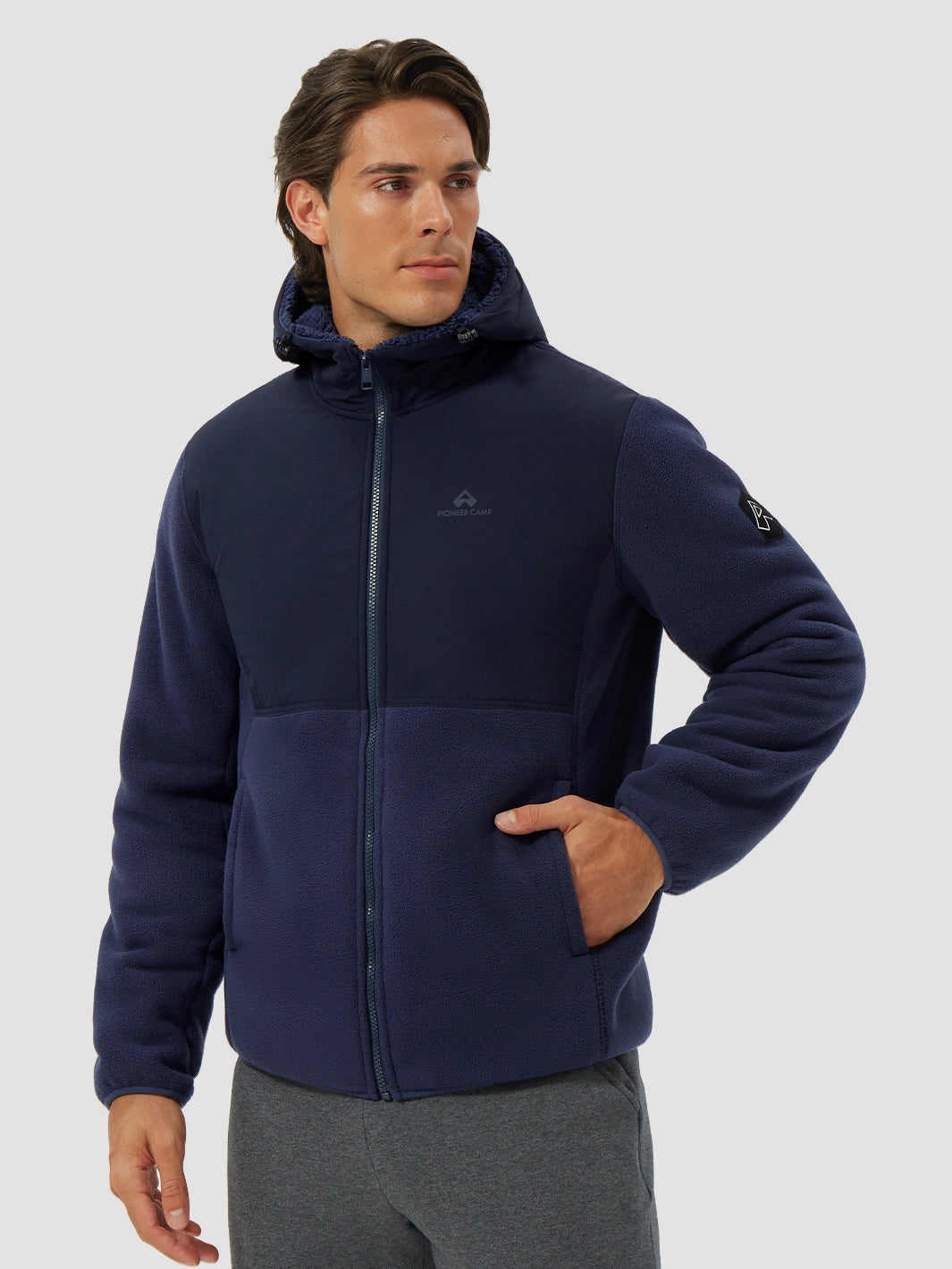 Men's Anti-Pilling Sherpa-Lined Full-Zip Hoodie