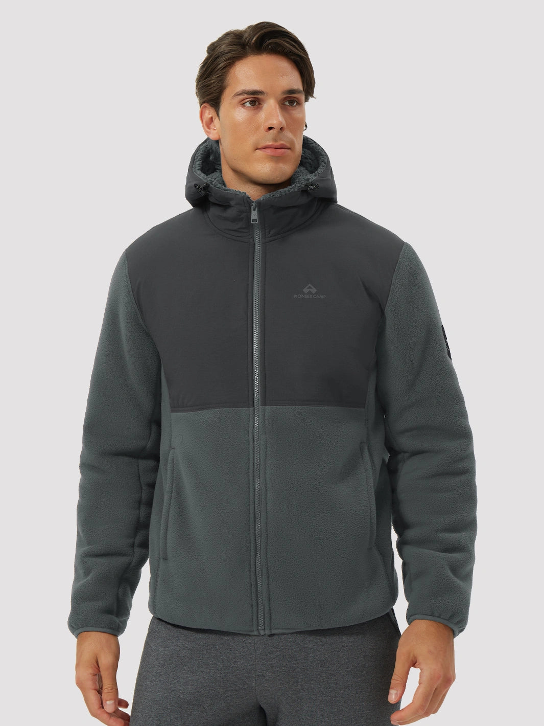 Men's Anti-Pilling Sherpa-Lined Full-Zip Hoodie