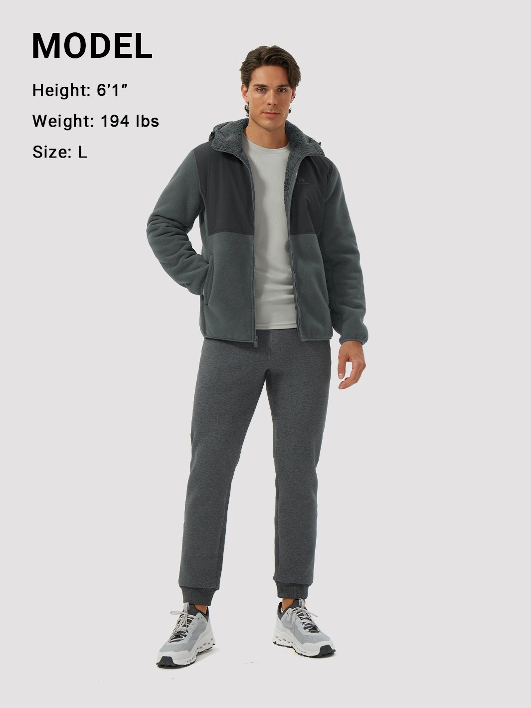 Men's Anti-Pilling Sherpa-Lined Full-Zip Hoodie