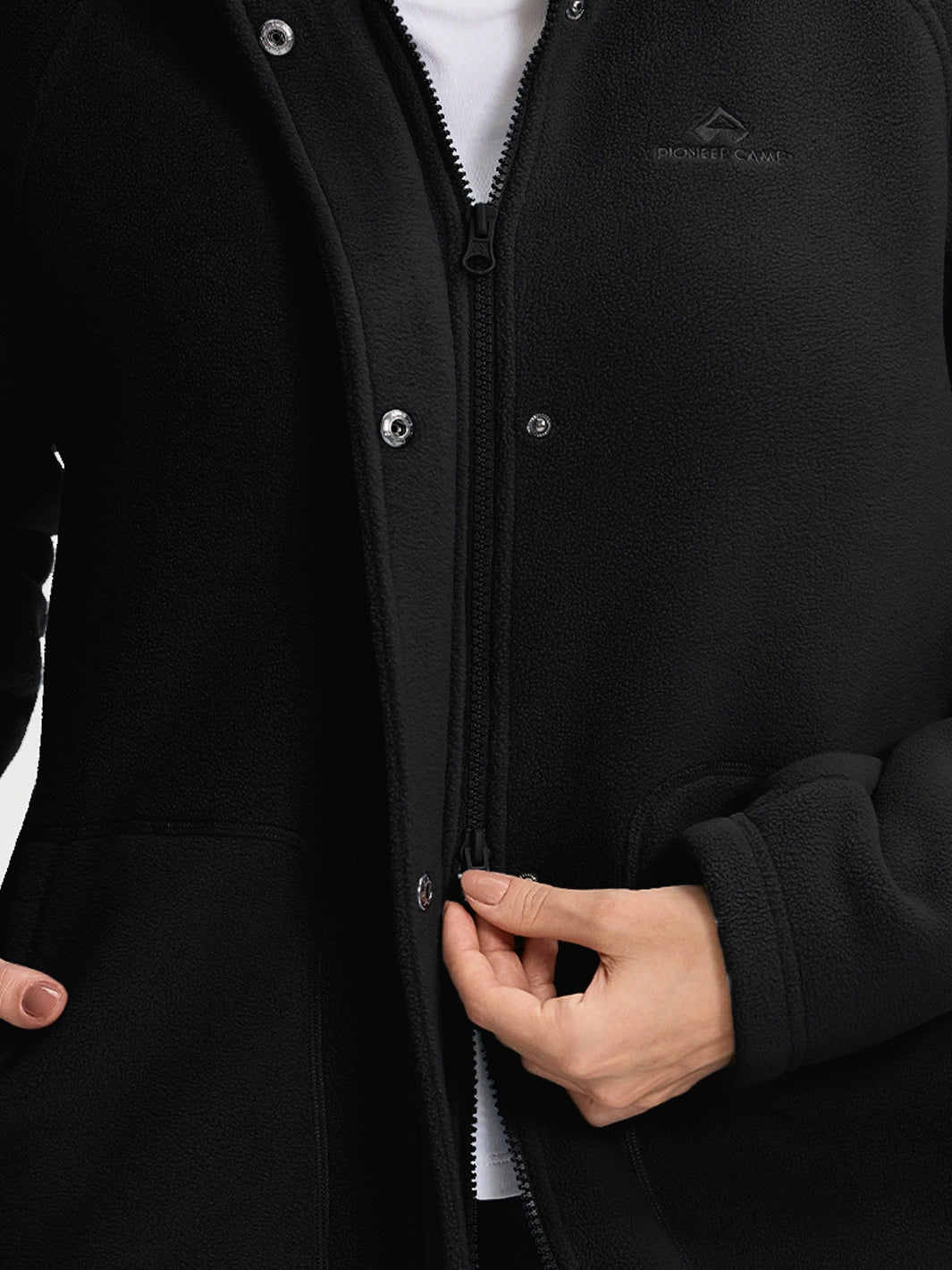 Women's Long Sherpa-Lined Fleece Hooded Jacket