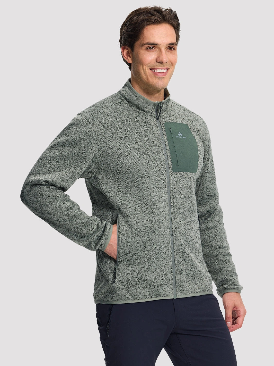 Men's 340g Anti-Static Fleece Full-Zip Jacket