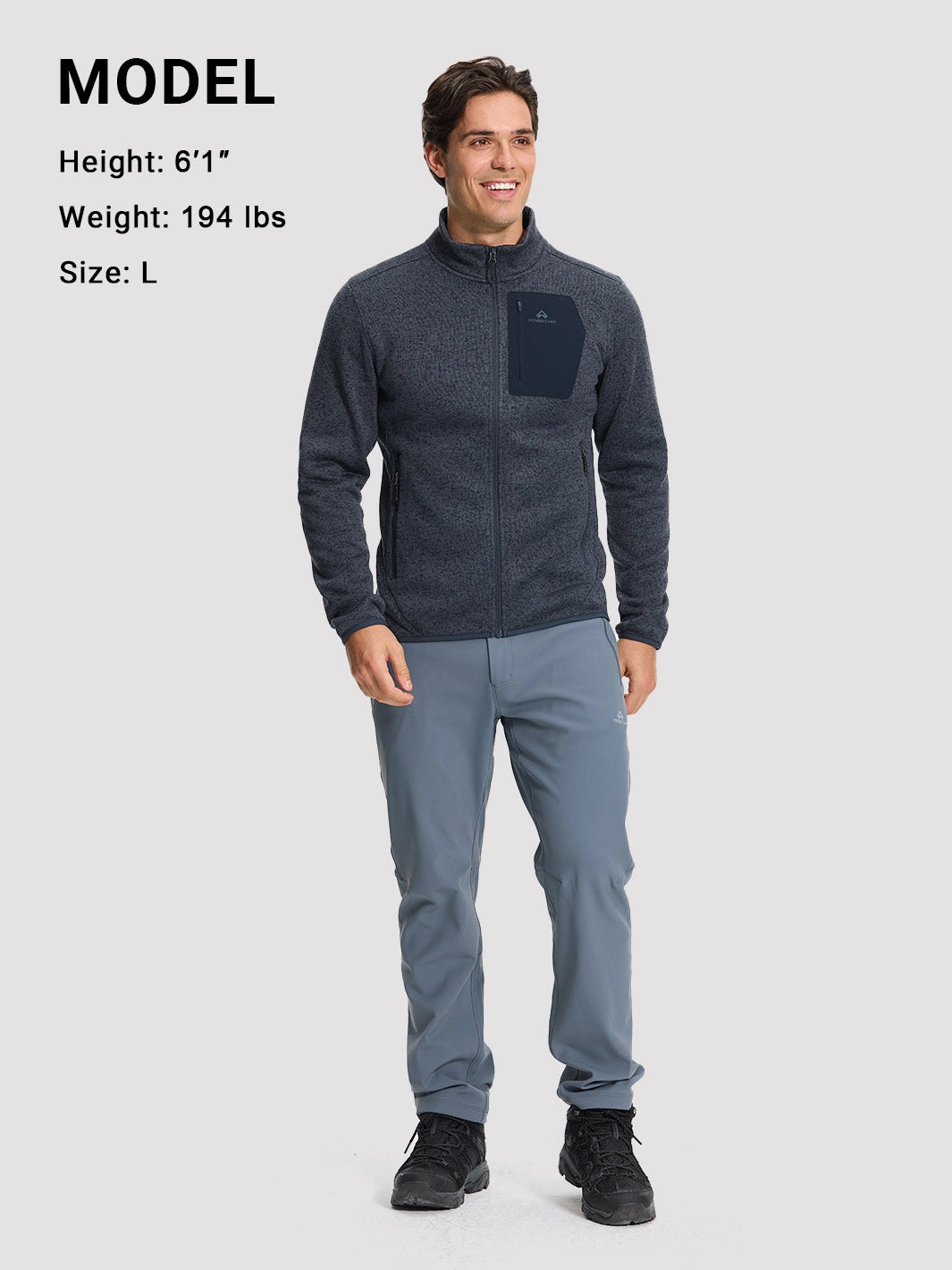 Men's 340g Anti-Static Fleece Full-Zip Jacket