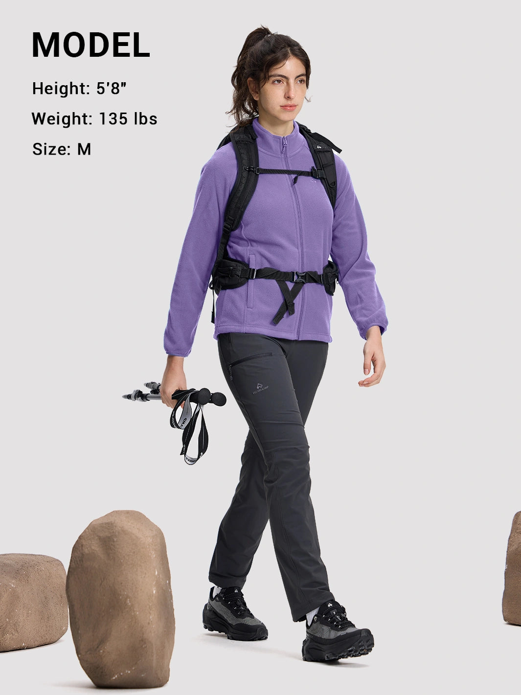 Women's Anti-Static Fleece Full-Zip Jacket PIONEER CAMP