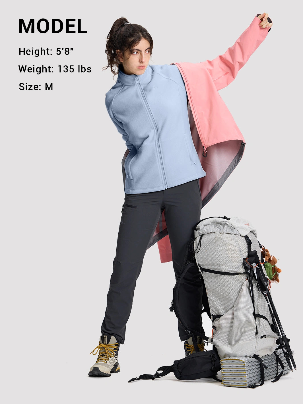 Women's Anti-Static Fleece Full-Zip Jacket PIONEER CAMP