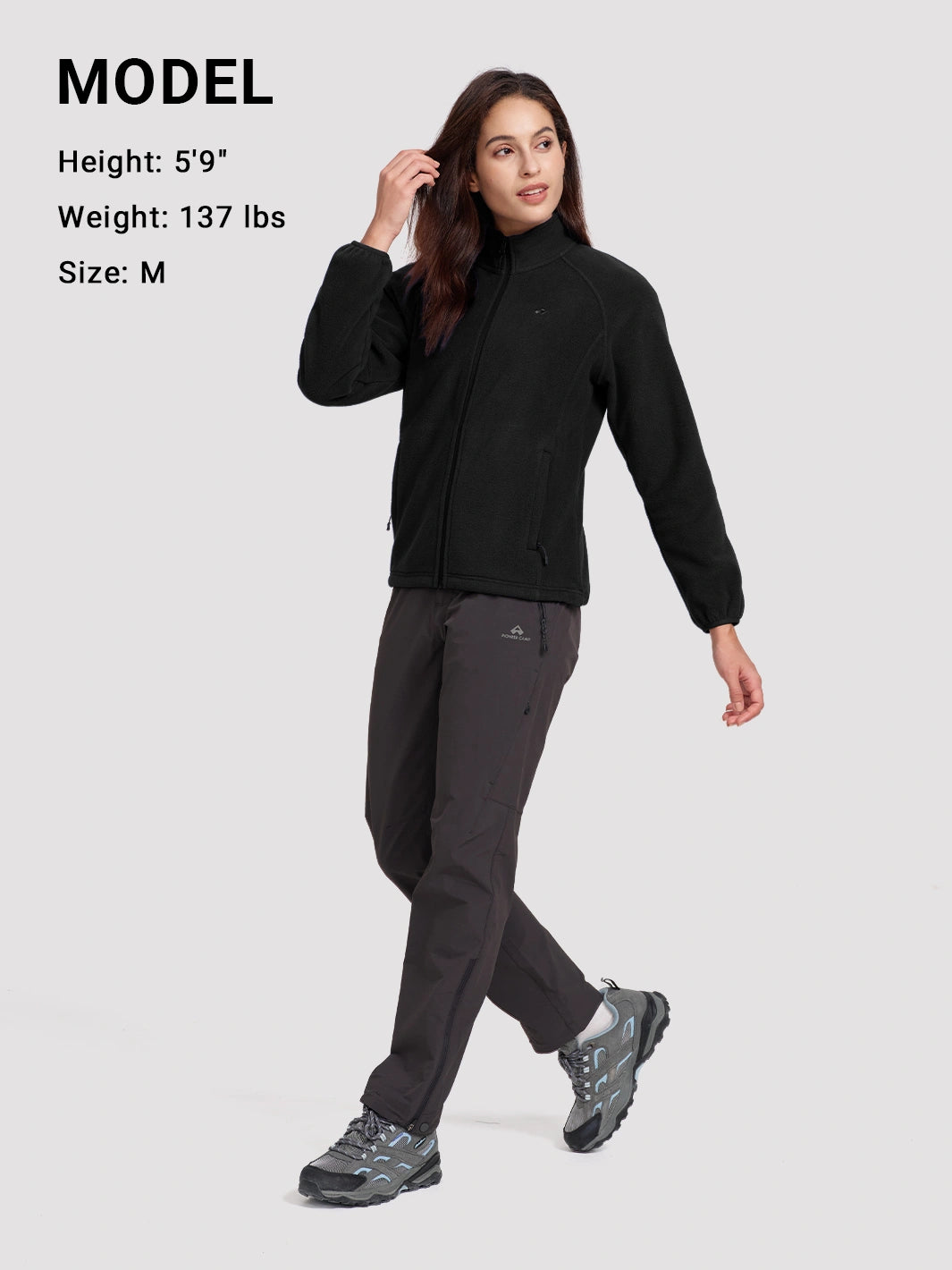 Giacca da donna in pile antistatico con zip integrale