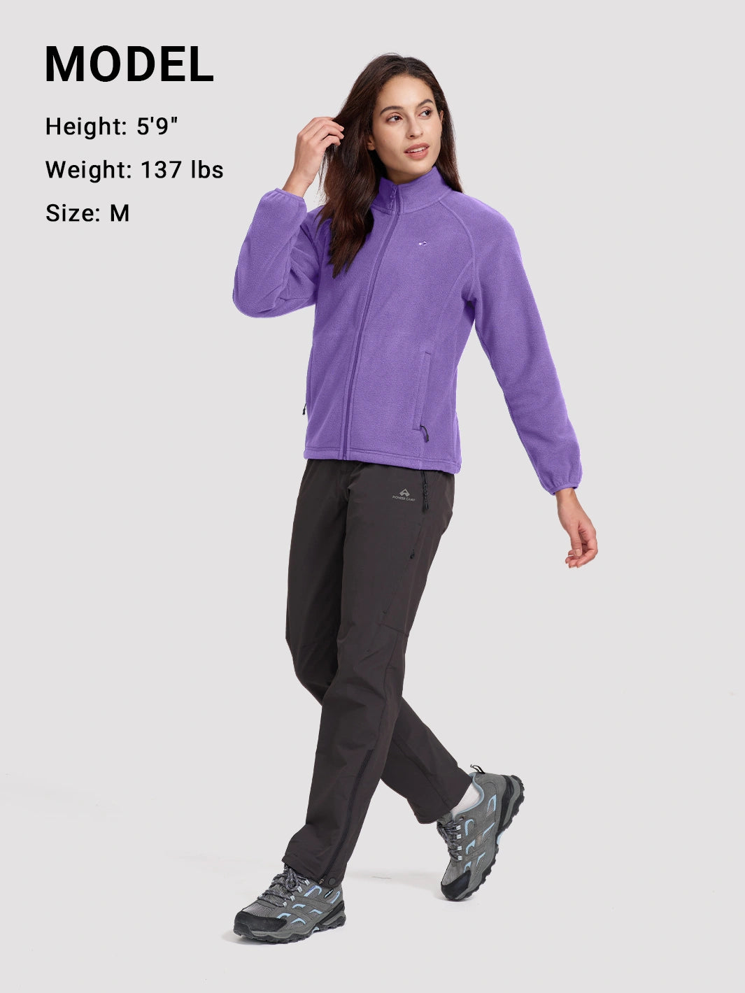 Giacca da donna in pile antistatico con zip integrale