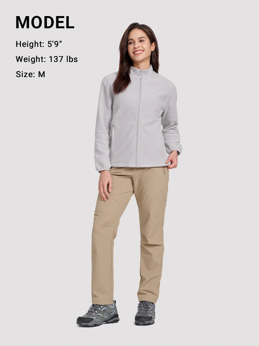 Giacca da donna in pile antistatico con zip integrale