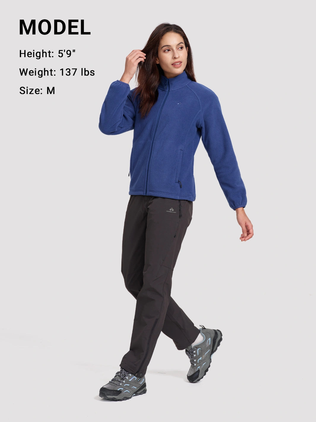 Giacca da donna in pile antistatico con zip integrale