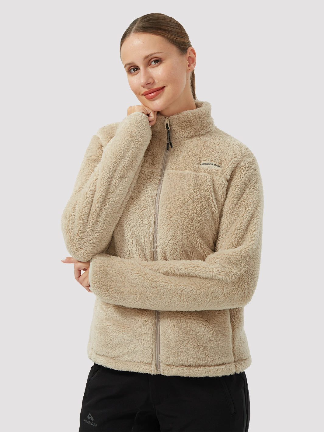 Women's Stand-Collar Coral Fleece Jacket PIONEER CAMP