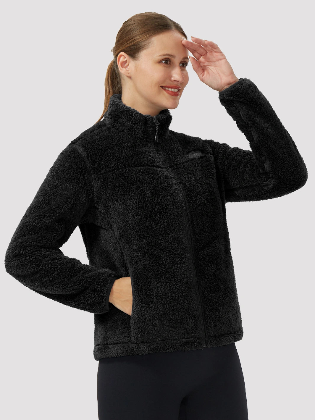 Women's Stand-Collar Coral Fleece Jacket PIONEER CAMP