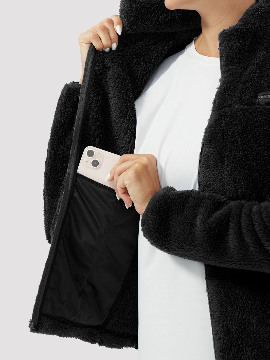 Women's Stand-Collar Coral Fleece Jacket PIONEER CAMP