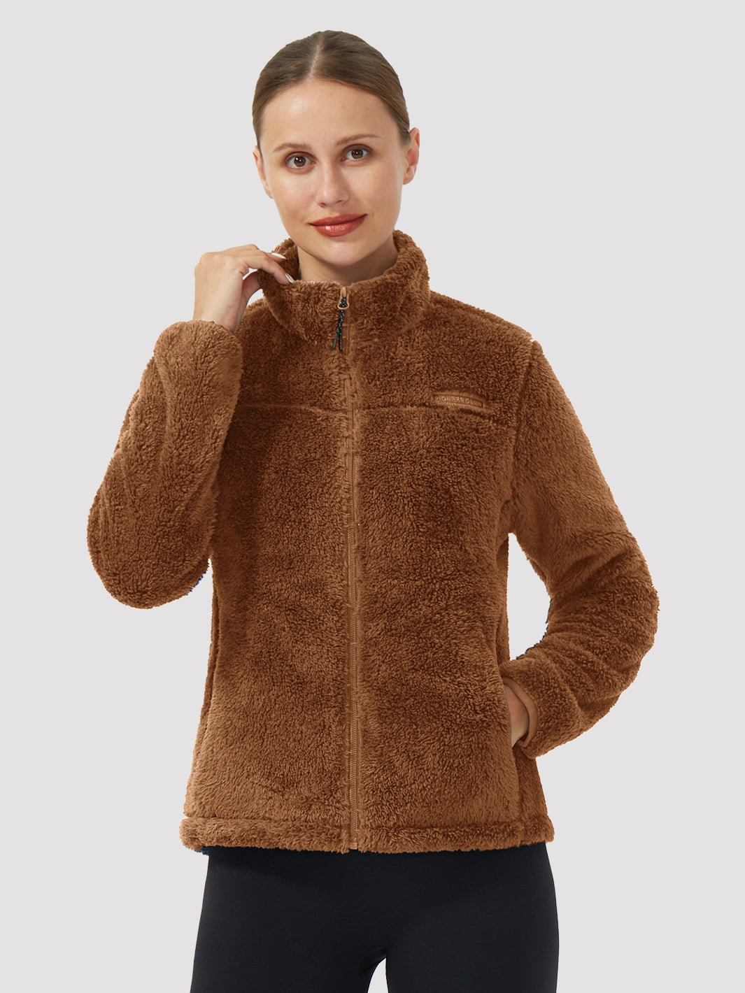 Women's Stand-Collar Coral Fleece Jacket PIONEER CAMP