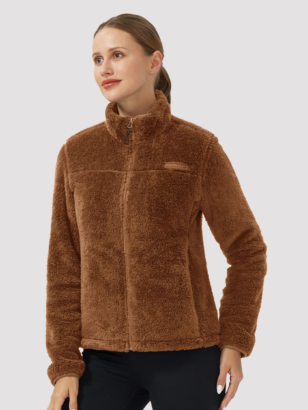 Women's Stand-Collar Coral Fleece Jacket PIONEER CAMP