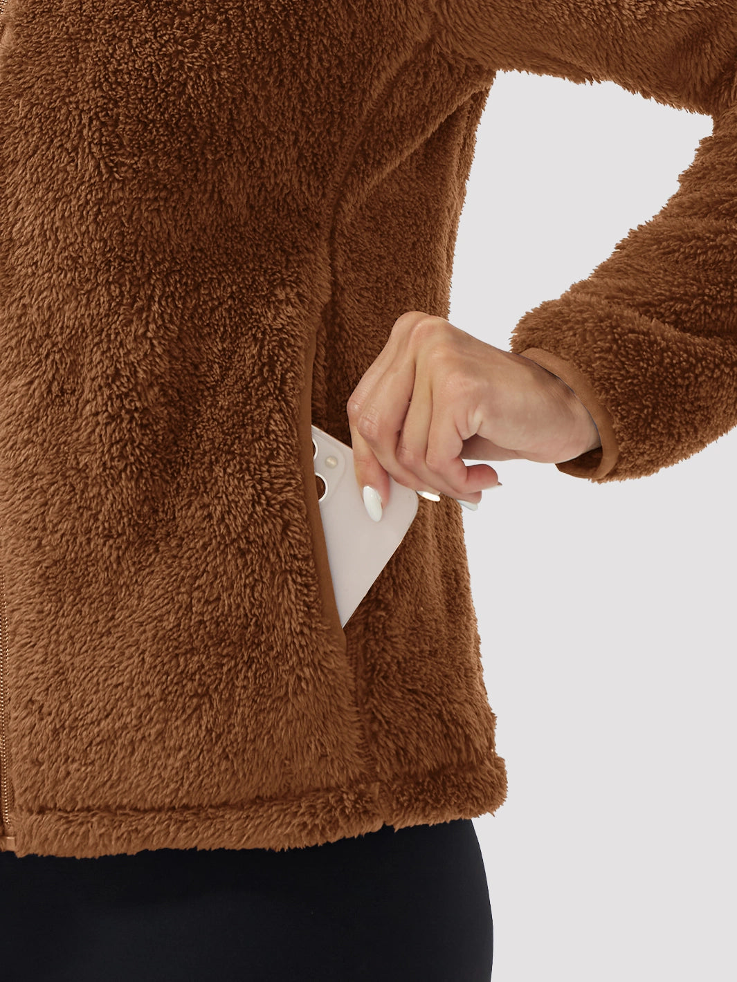 Women's Stand-Collar Coral Fleece Jacket PIONEER CAMP