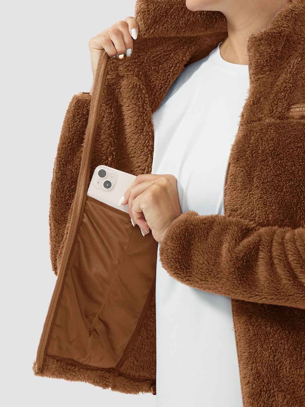 Women's Stand-Collar Coral Fleece Jacket PIONEER CAMP