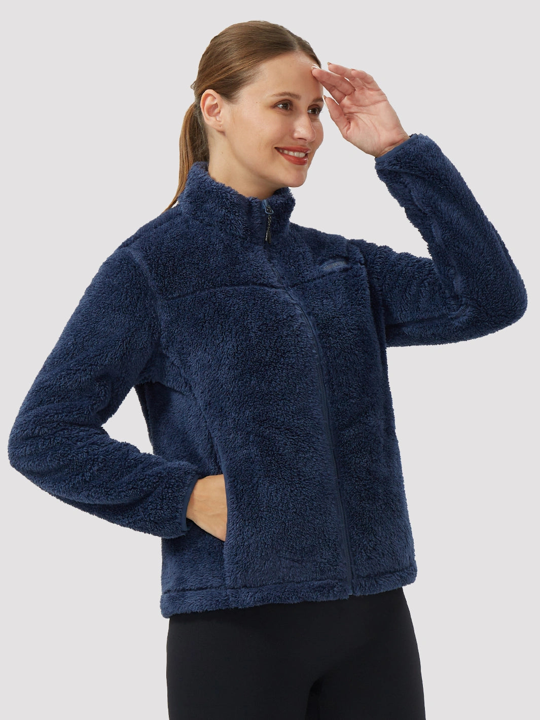 Women's Stand-Collar Coral Fleece Jacket PIONEER CAMP