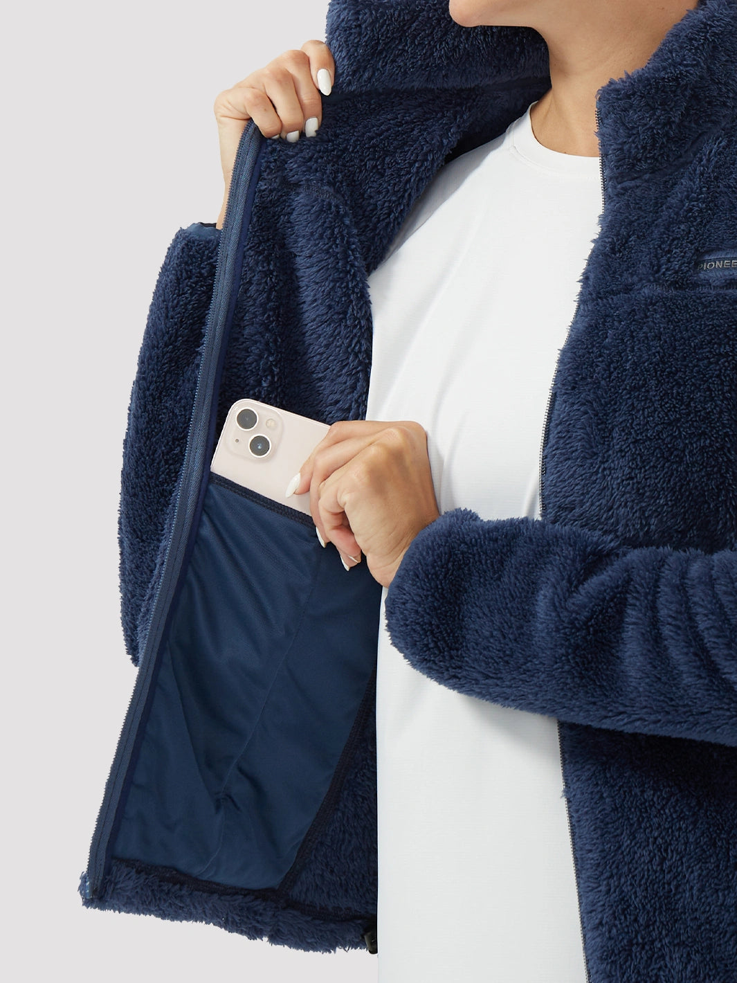 Women's Stand-Collar Coral Fleece Jacket PIONEER CAMP
