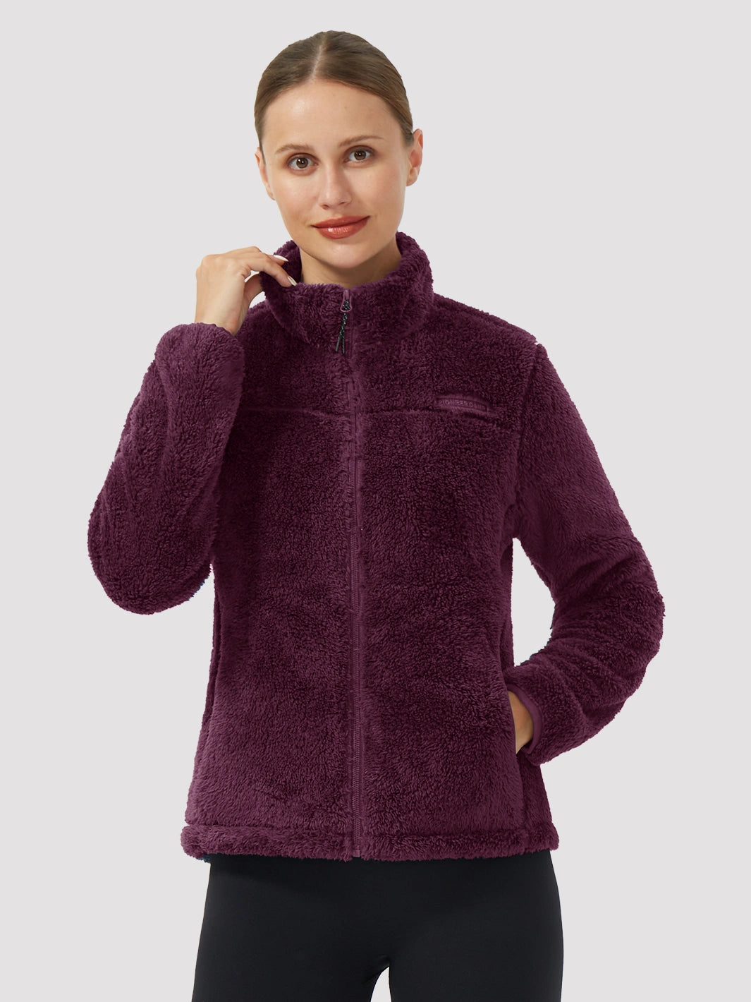 Women's Stand-Collar Coral Fleece Jacket PIONEER CAMP