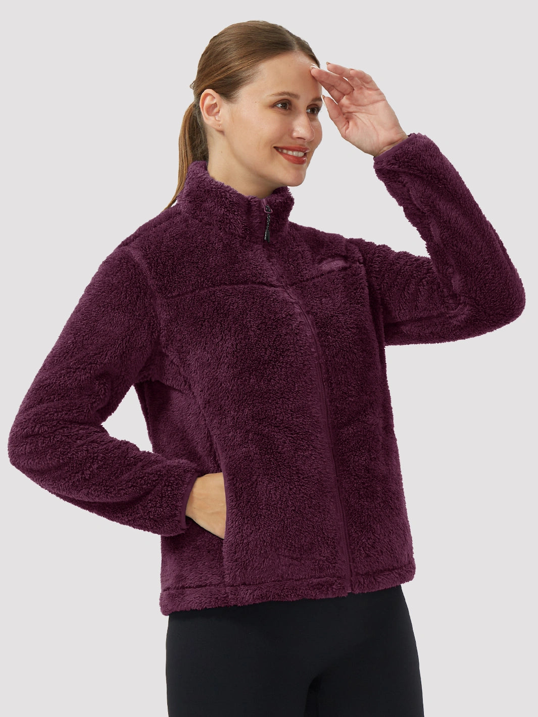Women's Stand-Collar Coral Fleece Jacket PIONEER CAMP