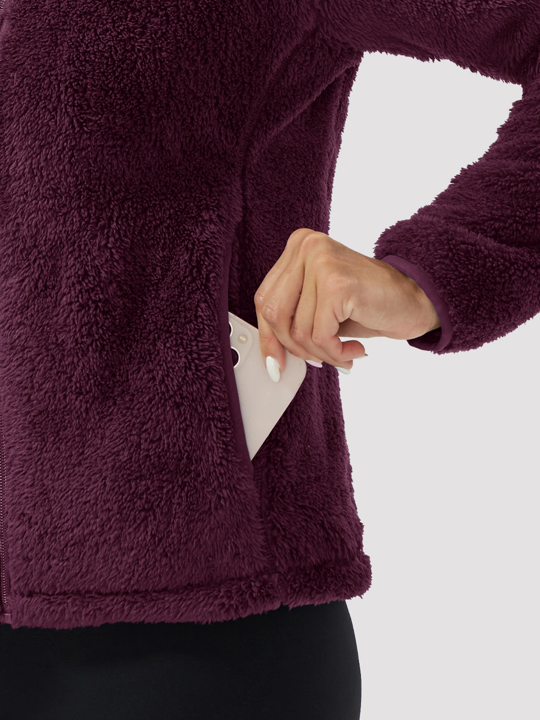Women's Stand-Collar Coral Fleece Jacket PIONEER CAMP