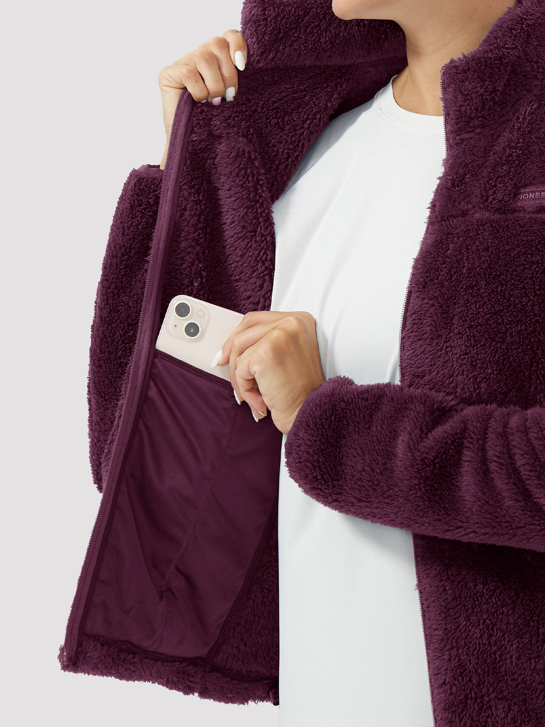 Women's Stand-Collar Coral Fleece Jacket PIONEER CAMP