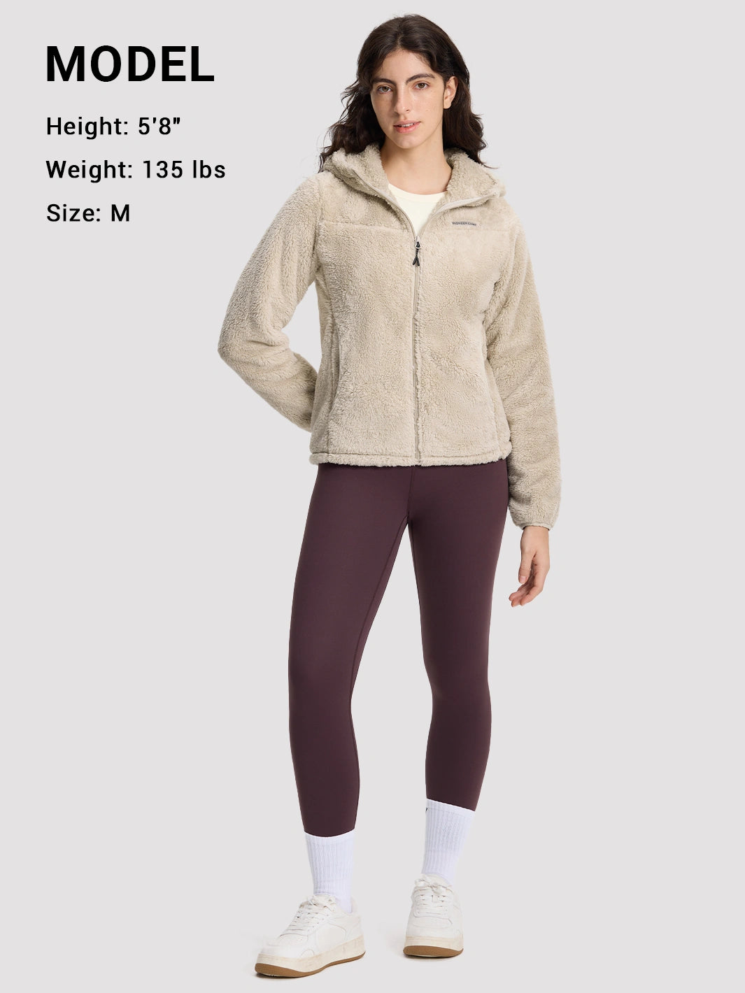 Women's Hooded Coral Fleece Jacket PIONEER CAMP