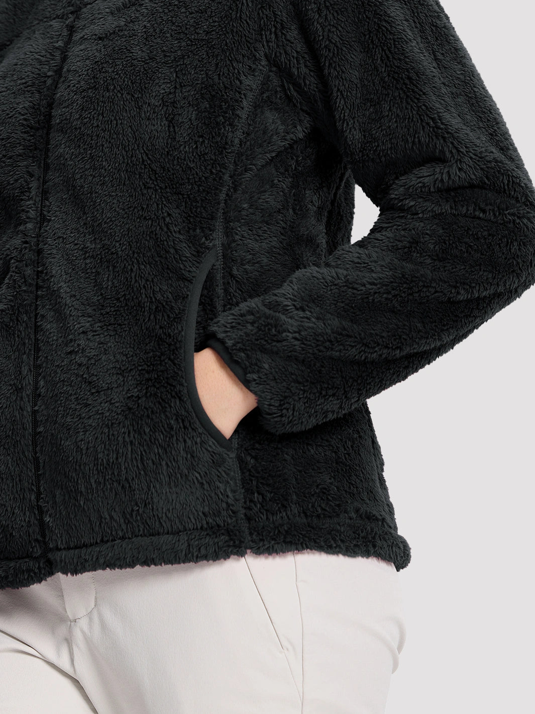 Women's Hooded Coral Fleece Jacket PIONEER CAMP