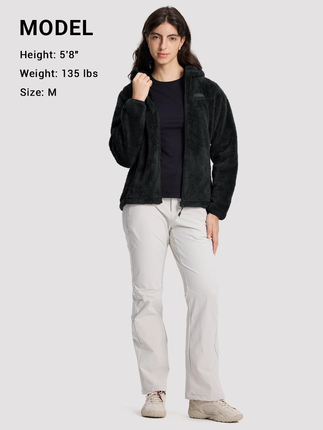 Women's Hooded Coral Fleece Jacket PIONEER CAMP