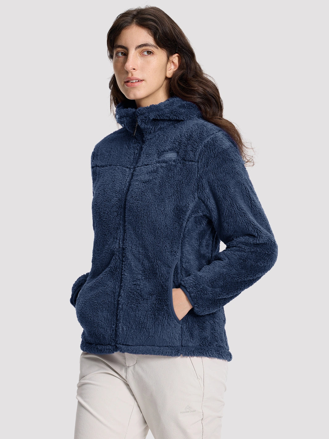 Women's Hooded Coral Fleece Jacket PIONEER CAMP
