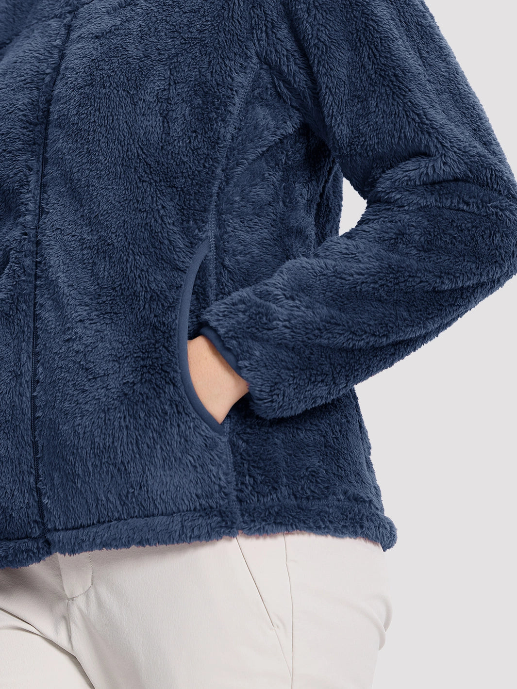 Women's Hooded Coral Fleece Jacket PIONEER CAMP