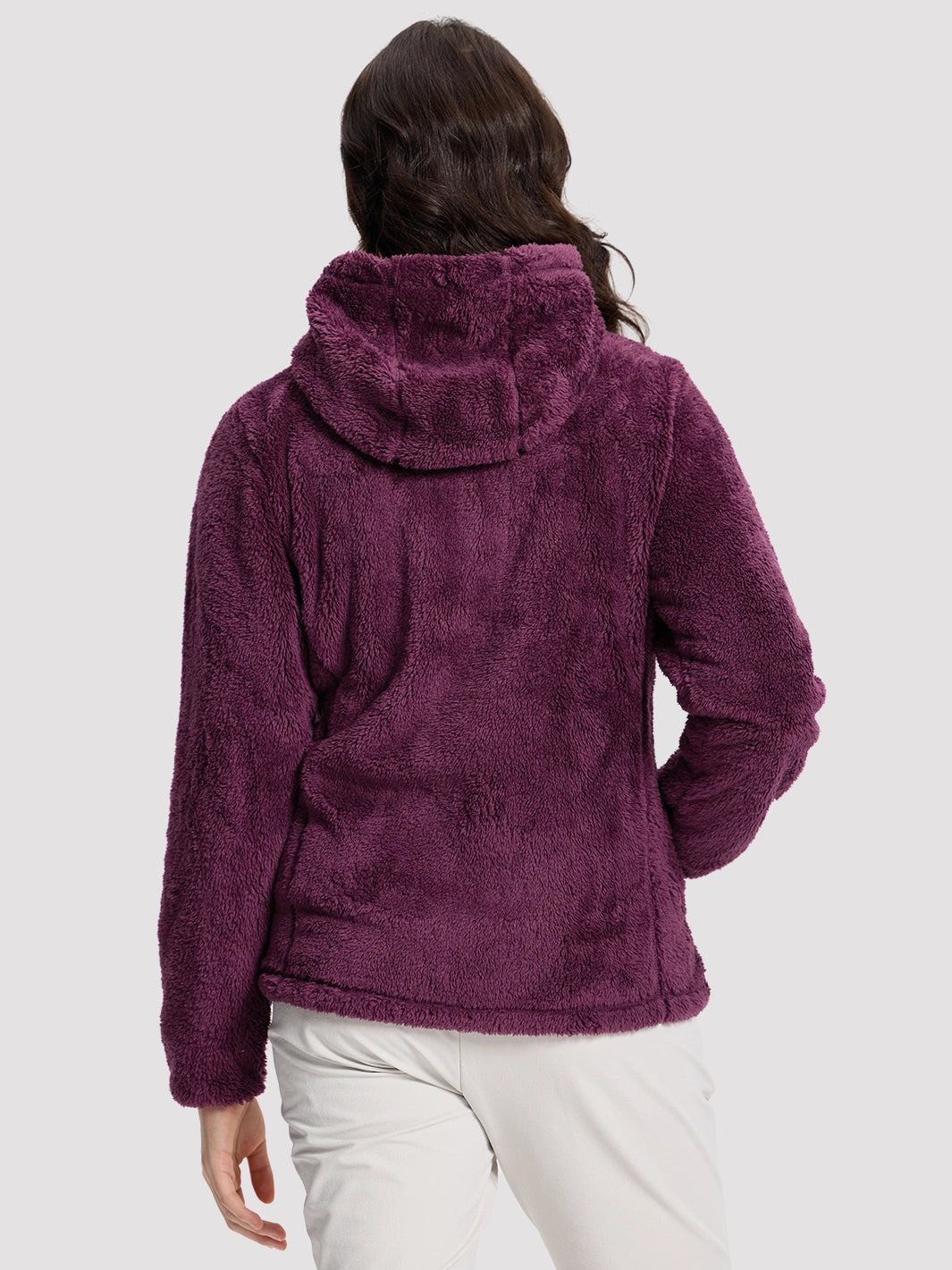 Women's Hooded Coral Fleece Jacket PIONEER CAMP
