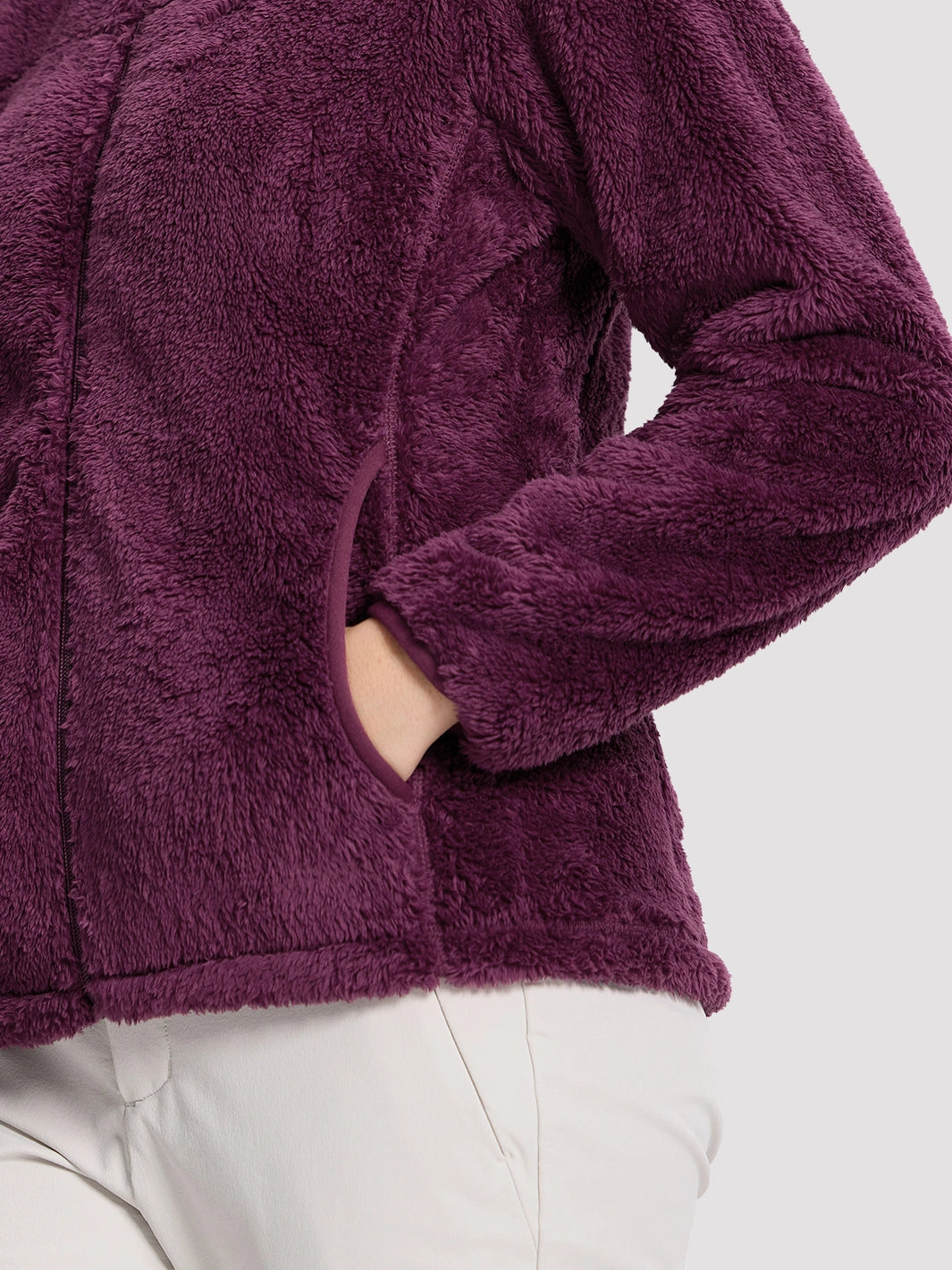 Women's Hooded Coral Fleece Jacket PIONEER CAMP