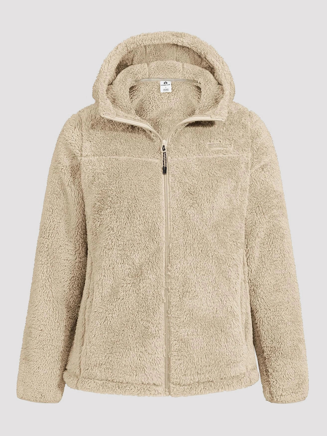 Women's Hooded Coral Fleece Jacket PIONEER CAMP