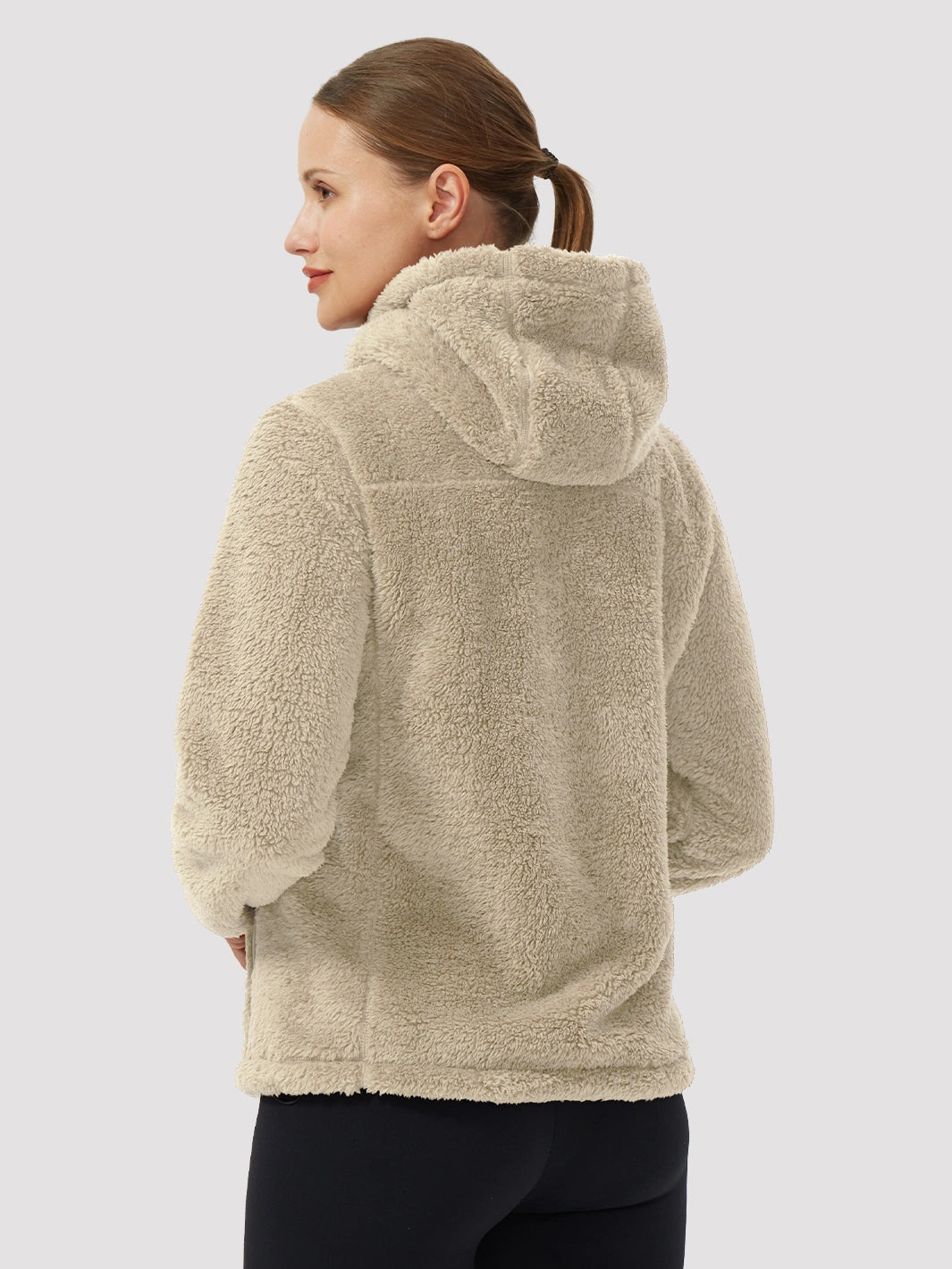 Women's Hooded Coral Fleece Jacket PIONEER CAMP