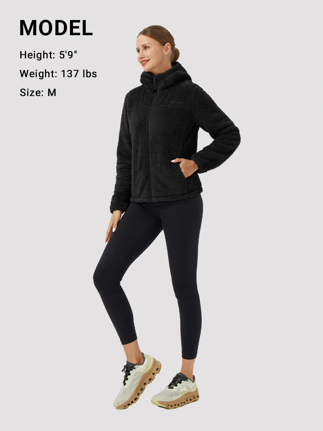 Women's Hooded Coral Fleece Jacket PIONEER CAMP