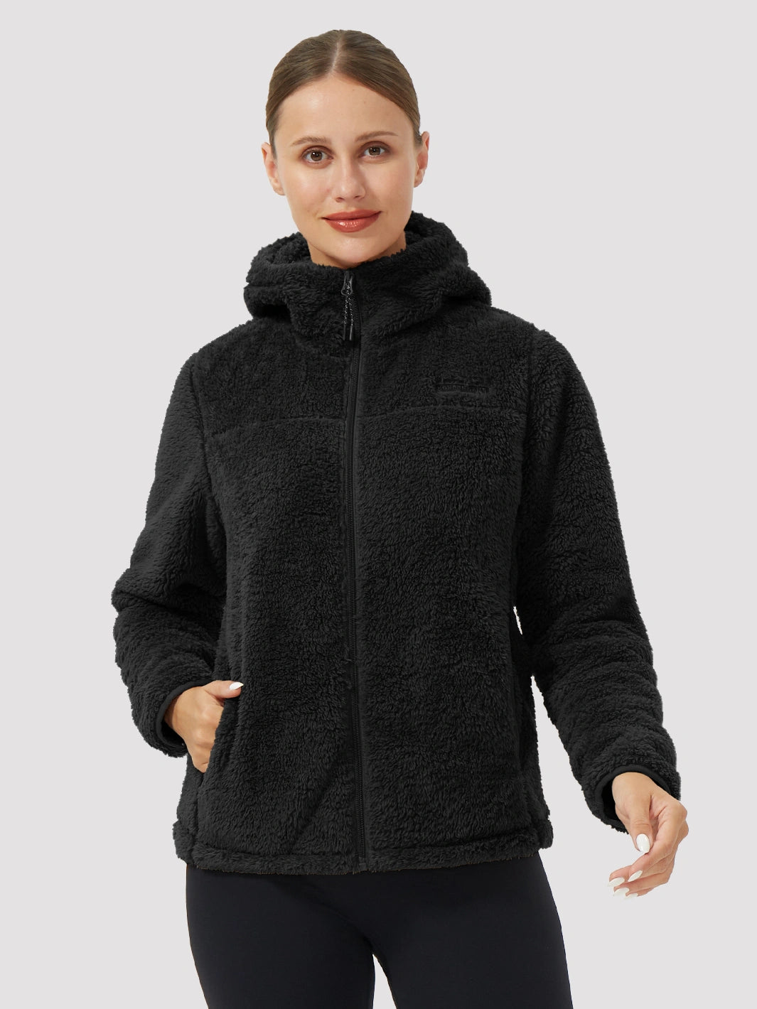 Women's Hooded Coral Fleece Jacket PIONEER CAMP