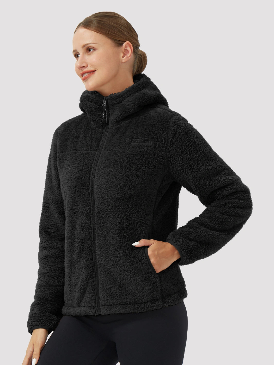Women's Hooded Coral Fleece Jacket PIONEER CAMP