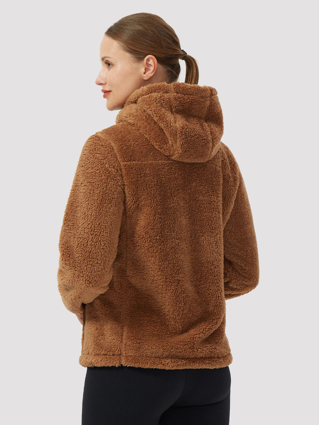 Women's Hooded Coral Fleece Jacket PIONEER CAMP