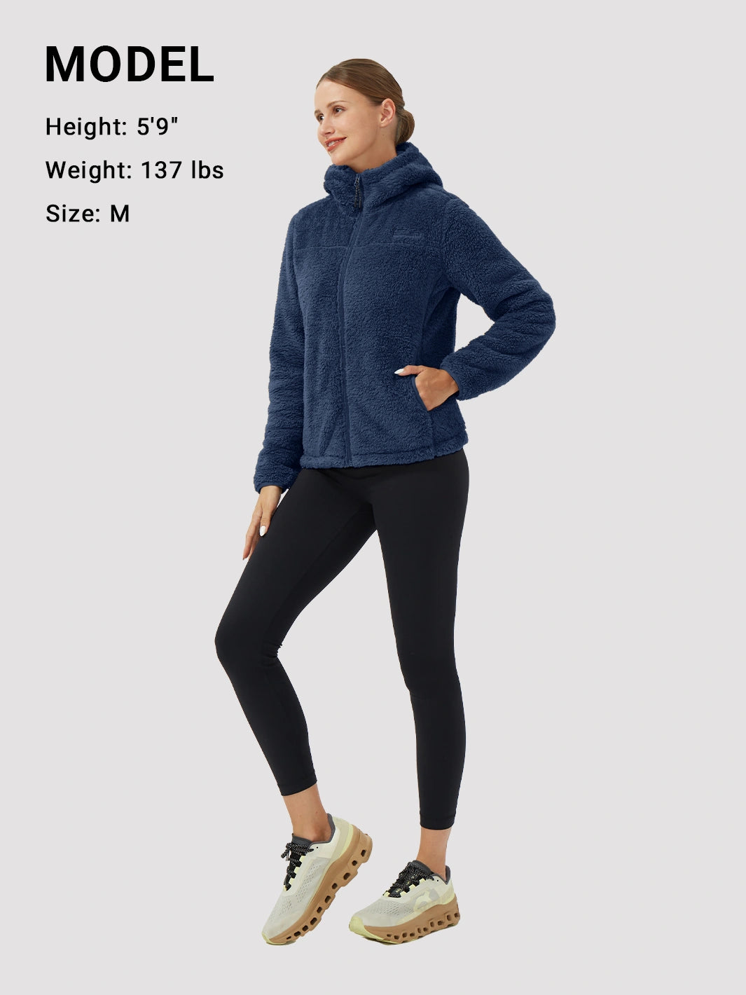 Women's Hooded Coral Fleece Jacket PIONEER CAMP
