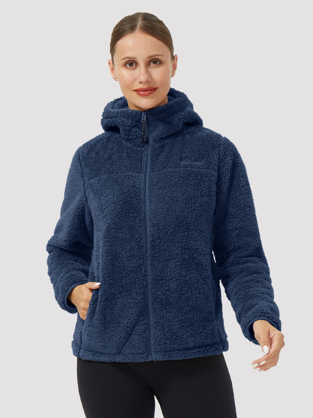 Women's Hooded Coral Fleece Jacket PIONEER CAMP