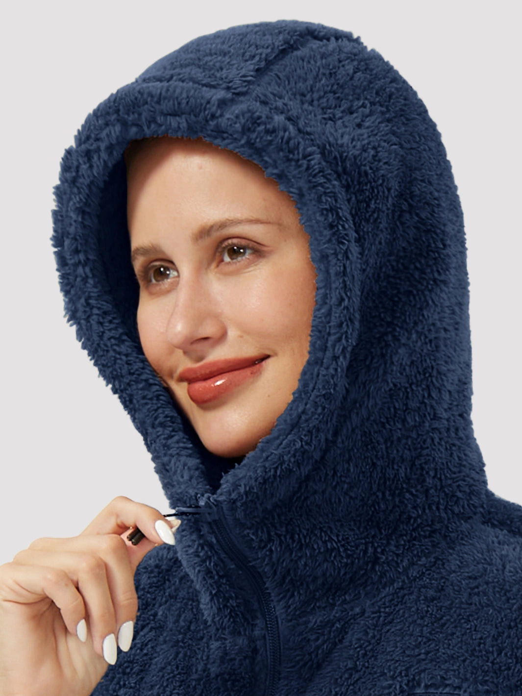 Women's Hooded Coral Fleece Jacket PIONEER CAMP