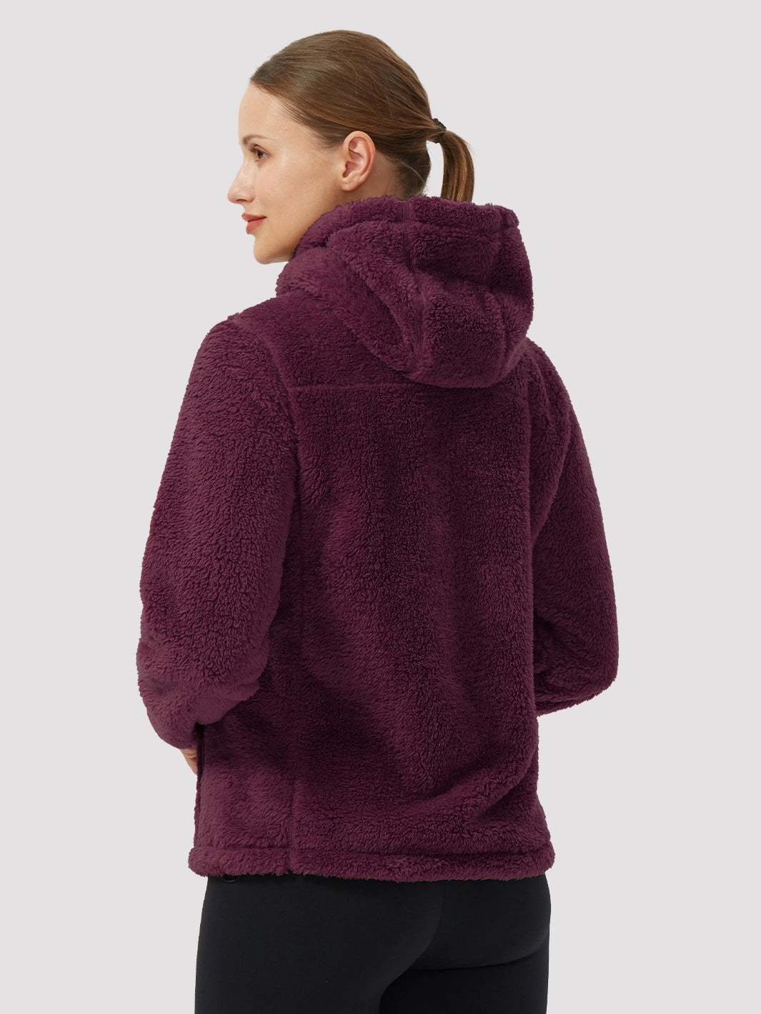 Women's Hooded Coral Fleece Jacket PIONEER CAMP