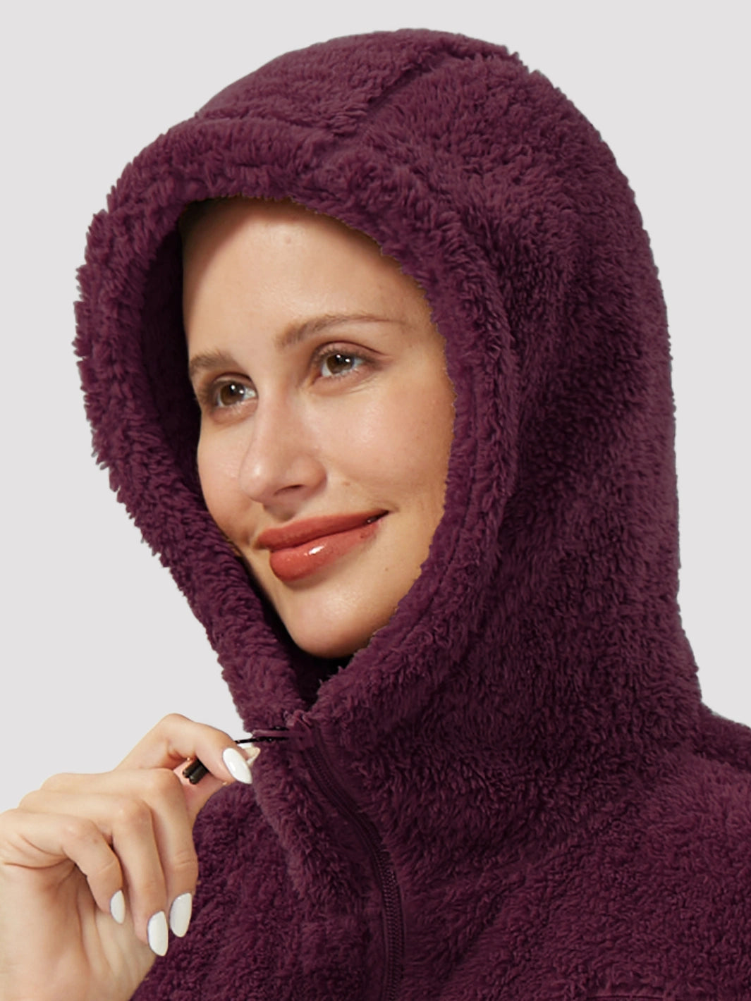 Women's Hooded Coral Fleece Jacket PIONEER CAMP