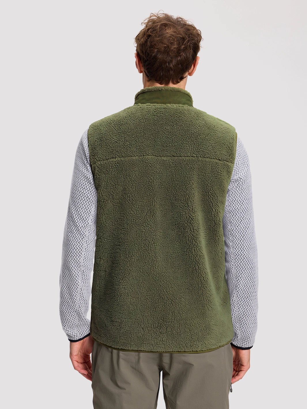 Men's High-Density Sherpa Fleece Full-Zip Vest PIONEER CAMP