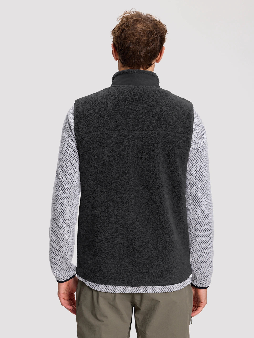 Men's High-Density Sherpa Fleece Full-Zip Vest PIONEER CAMP
