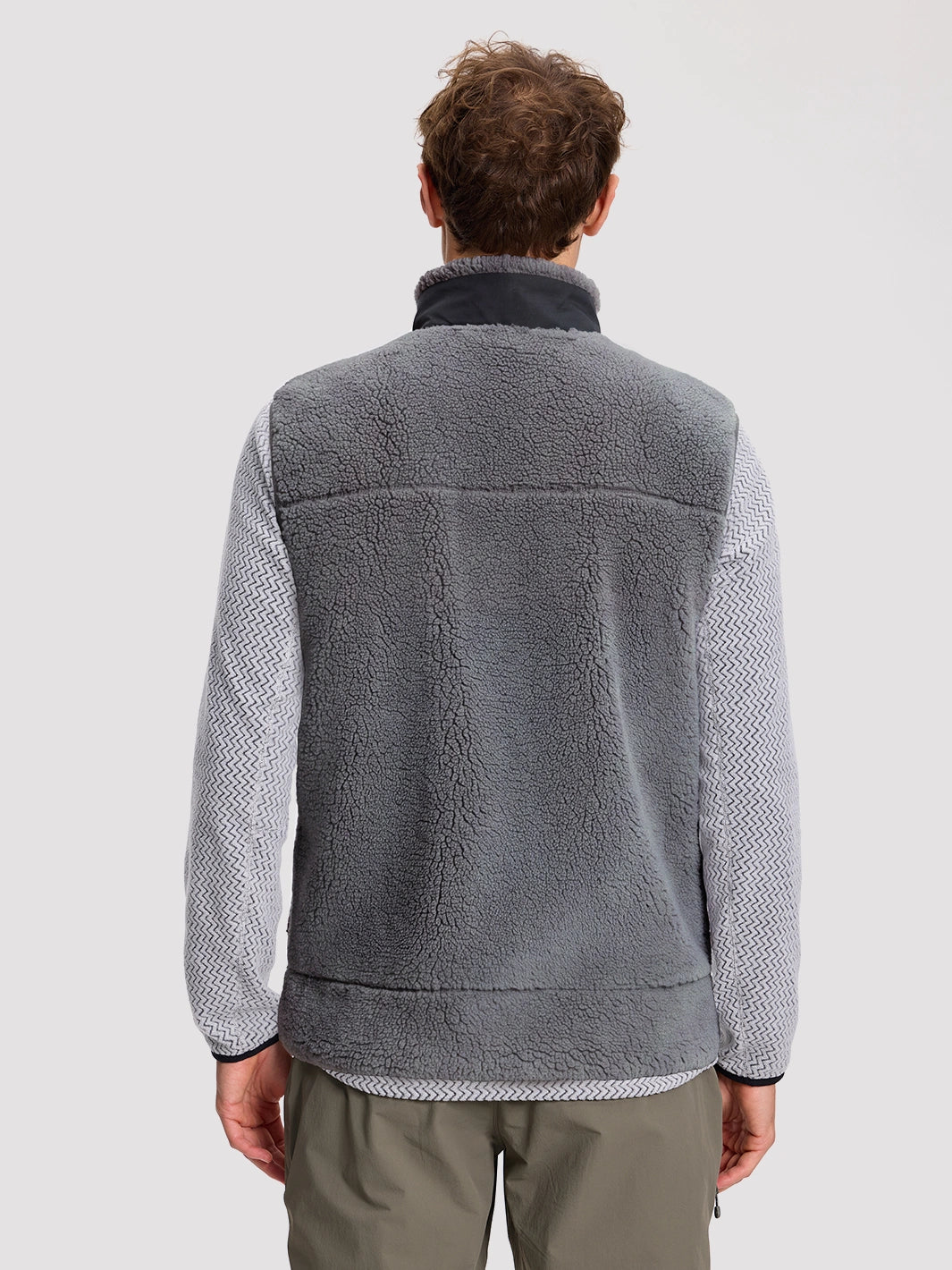 Men's High-Density Sherpa Fleece Full-Zip Vest PIONEER CAMP