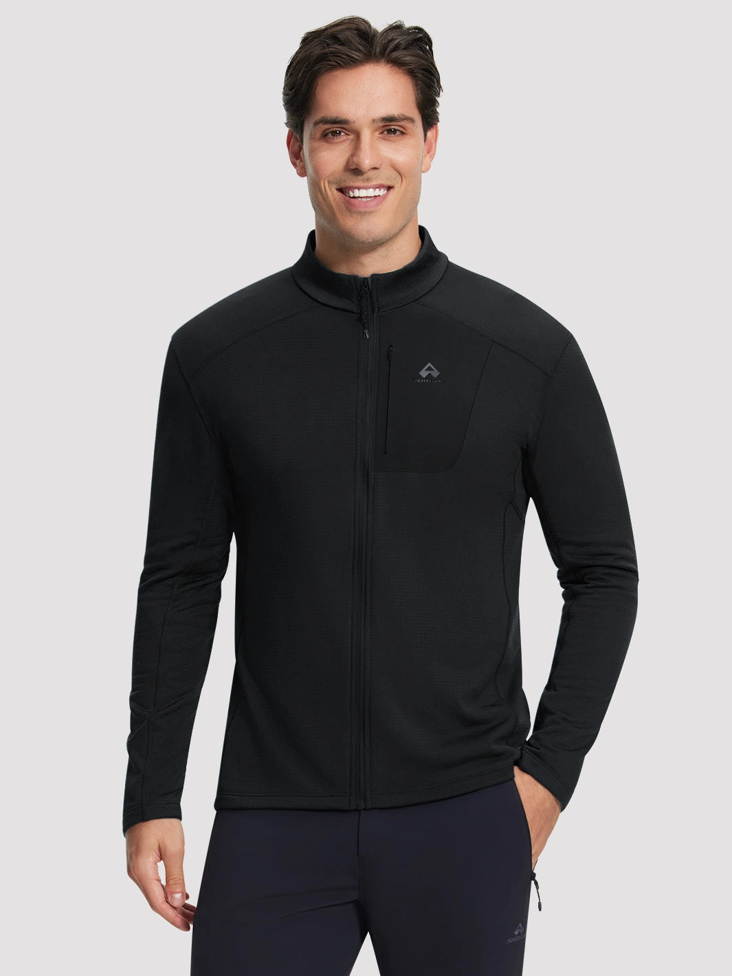 Men's Grid Fleece Full-Zip Mid Layer Jacket PIONEER CAMP
