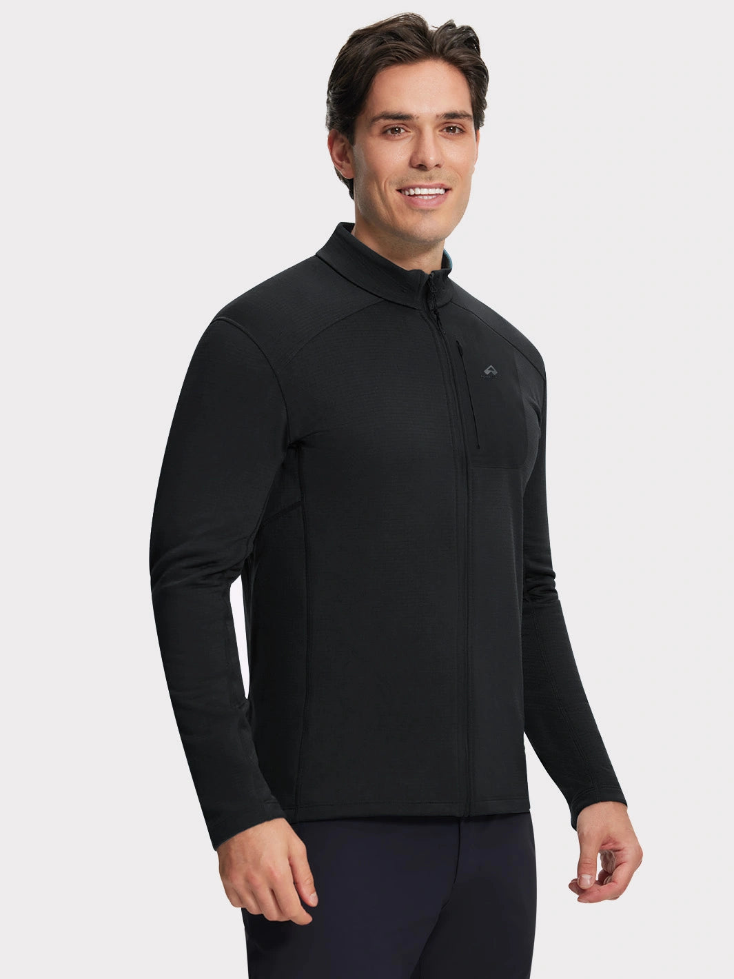 Men's Grid Fleece Full-Zip Mid Layer Jacket