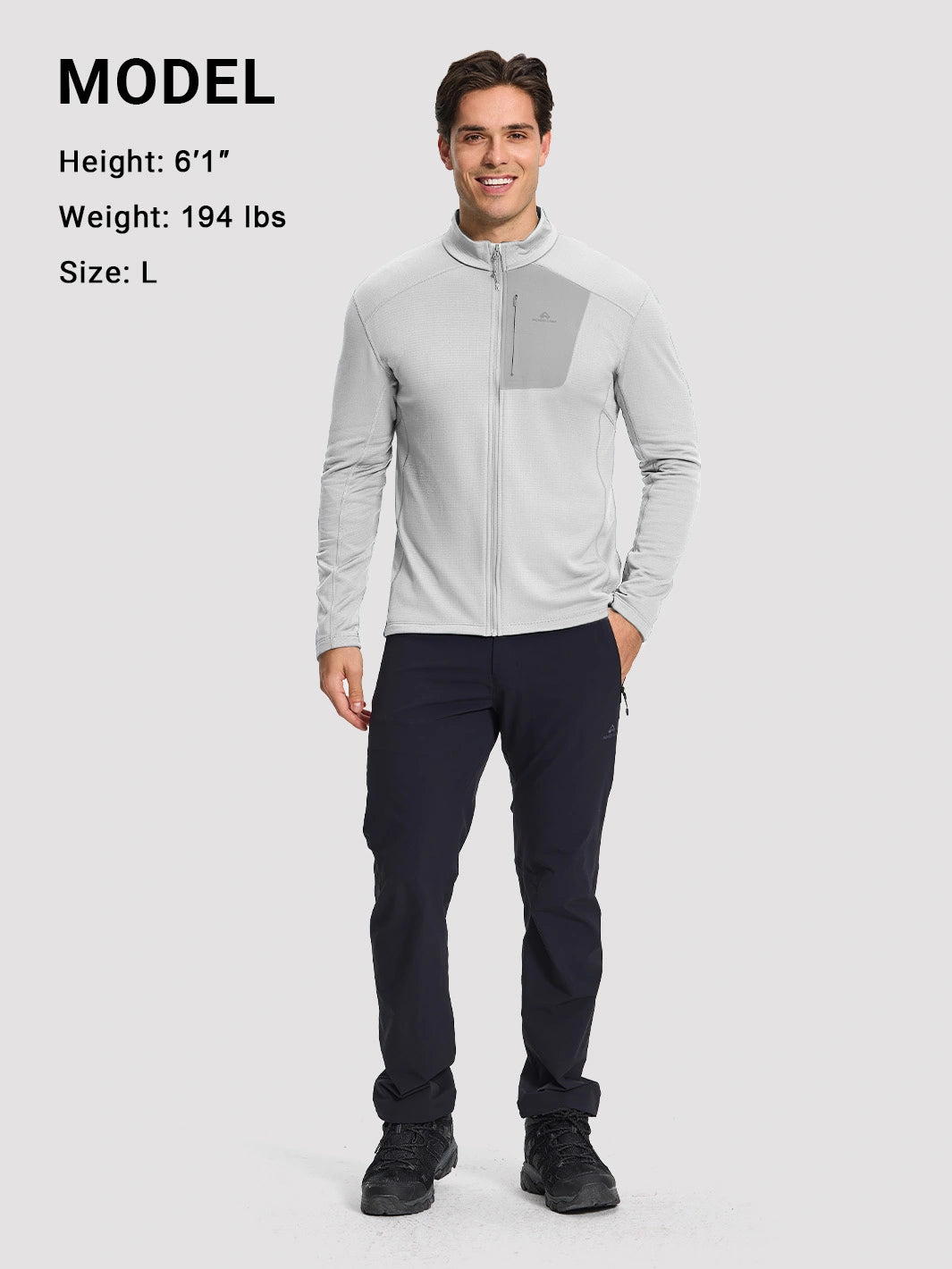 Men's Grid Fleece Full-Zip Mid Layer Jacket