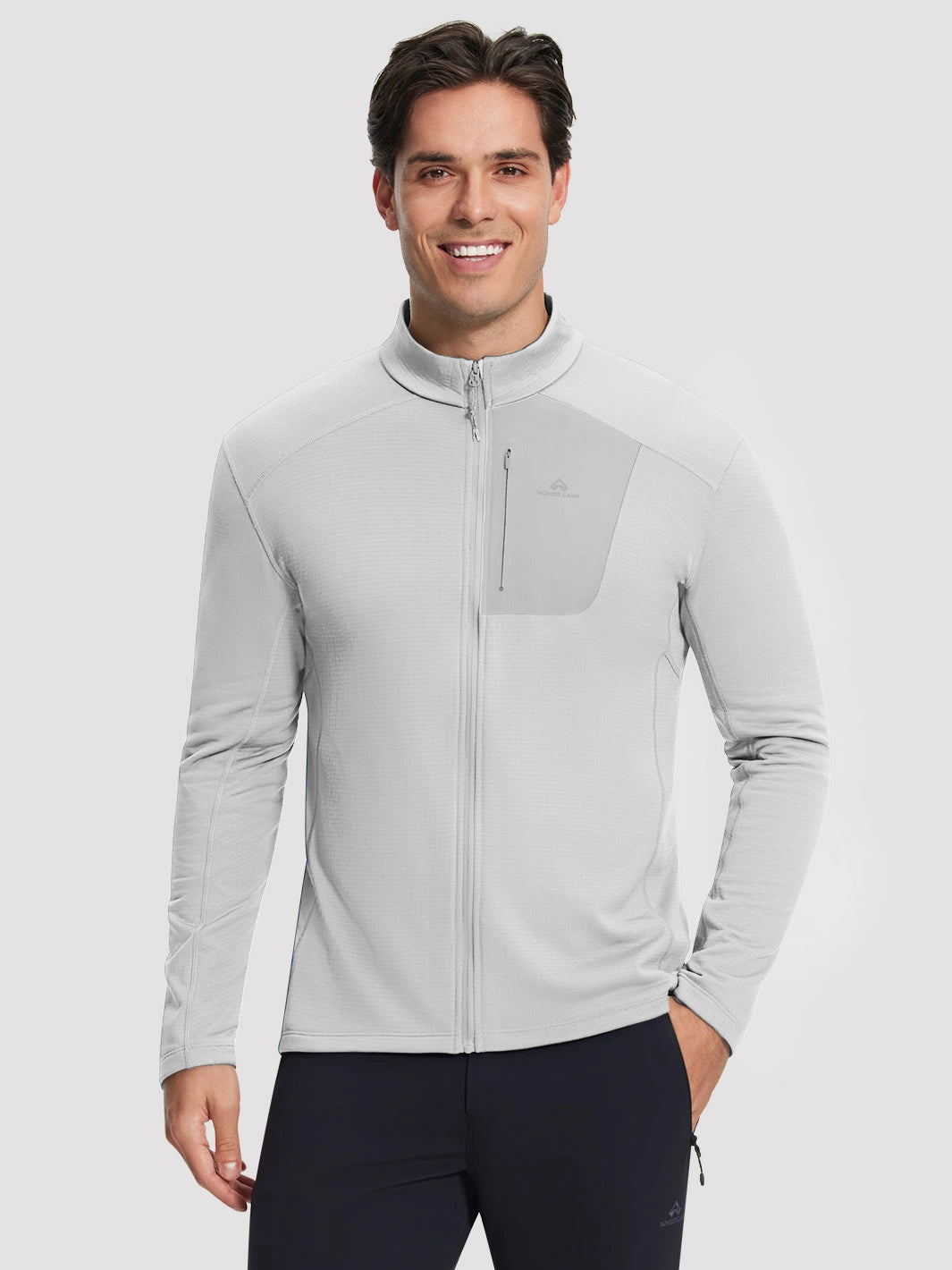 Men's Grid Fleece Full-Zip Mid Layer Jacket